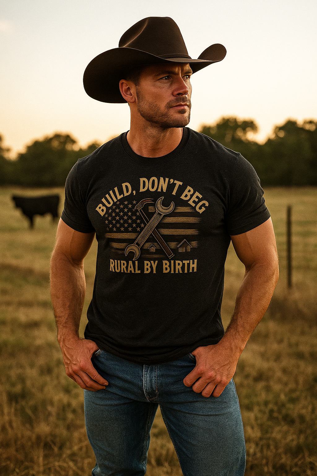 HICK “Rural by Birth – Build Don’t Beg” T-Shirt