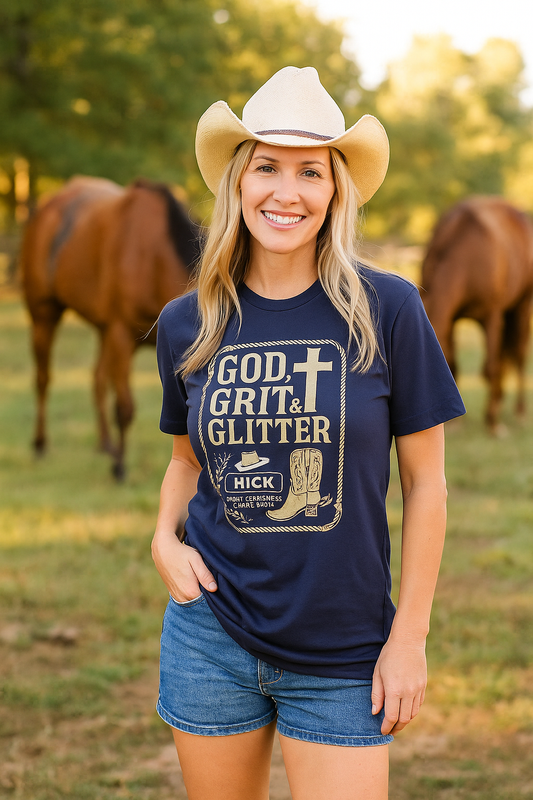 HICK “Rural by Birth – God, Grit & Glitter” T-Shirt