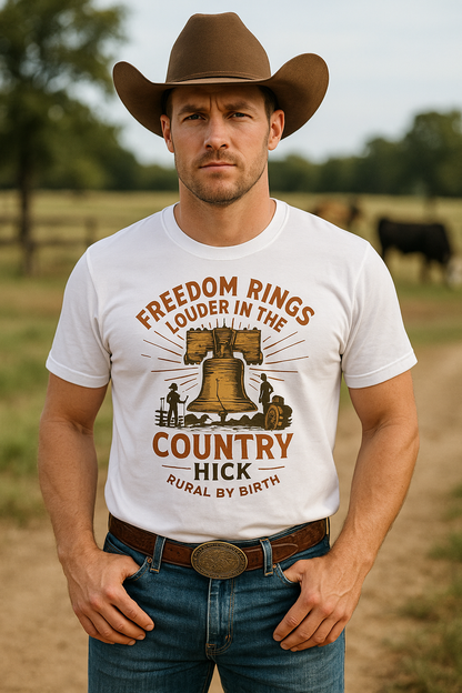 HICK “Rural by Birth – Freedom Rings Louder in the Country” T-Shirt